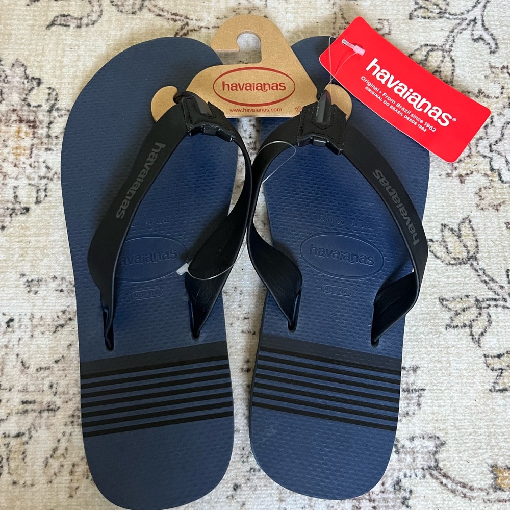 Havianas flip flops mens 11.5 blue NWT